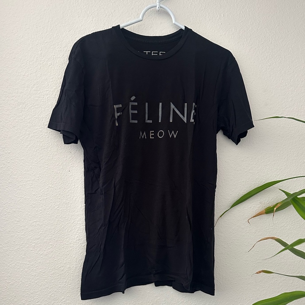 Brian Lichtenberg Black Feline Meow Men's T-Shirt